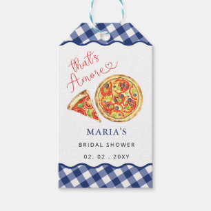 Det är kärlek Italienska Pizzafest Bröllopsdusch Presentetikett