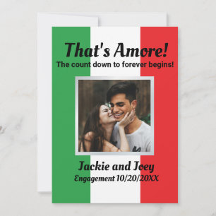 Det är kärlek! Personlig Fotografi Italienska Flag Spara Datumet