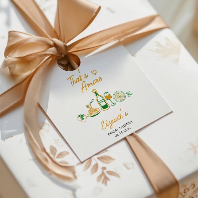 Det är kärlek Rustik Italiensk Bröllopsdusch Gåvor Etiketter (Skapare uppladdad)