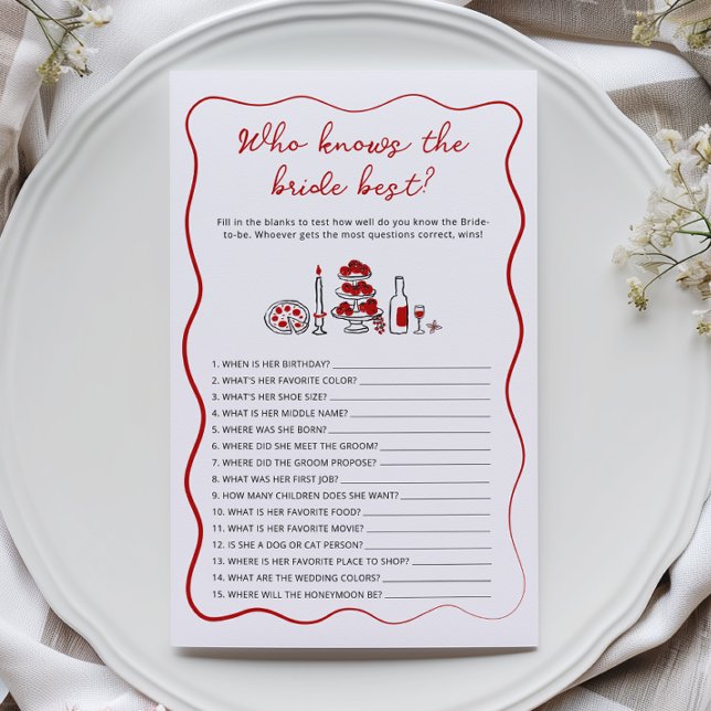 Det är kärlek Vem känner bruden bäst Lek (Skapare uppladdad)