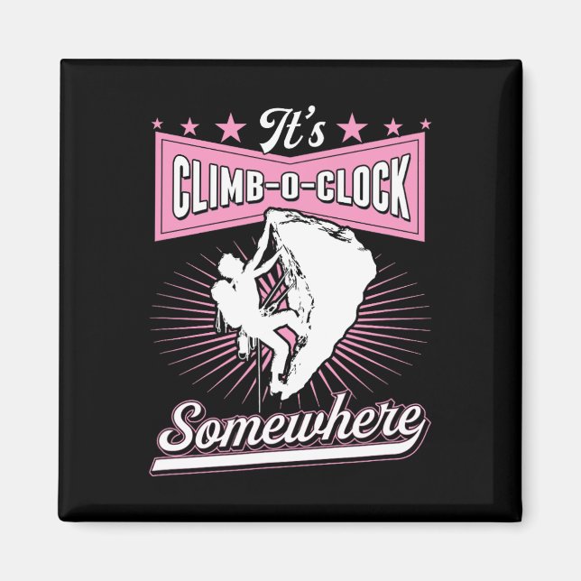 Det är Klättra O Klocka Någonsin Retro Magnet (Framsidan)