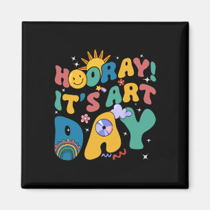 Det är konsthyrning, konsthyrare, regnbåge, Cute S Magnet