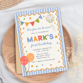 Det är kul att vara en färgglad födelsedagsinbjuda inbjudningar