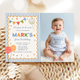 Det är kul att vara ett färgglatt födelsedagsfoto inbjudningar