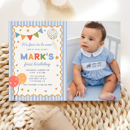 Det är kul att vara ett färgglatt födelsedagsfoto inbjudningar