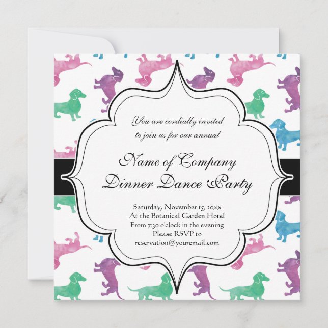 Det är kvarvarande Dachshunds Inbjudningar (Framsida)