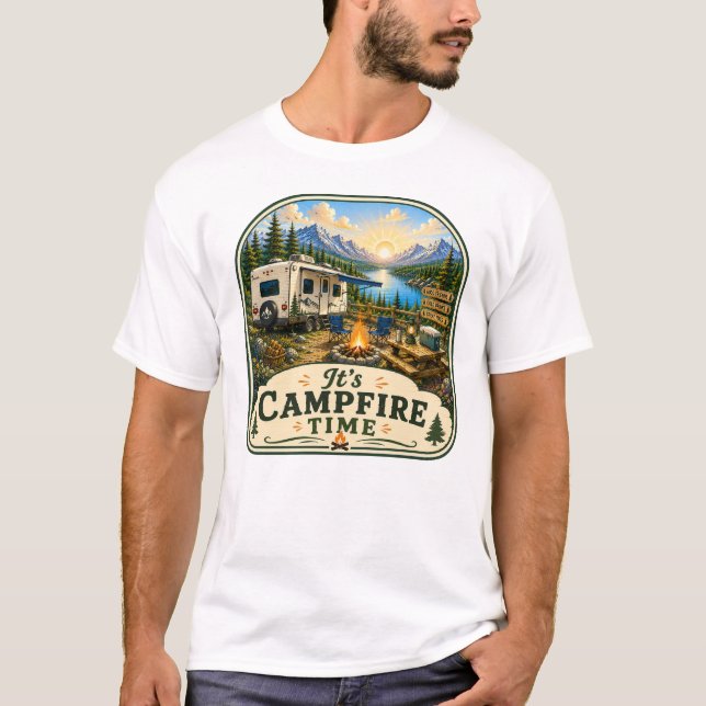 Det är lägereldstid T-shirt (Framsida)