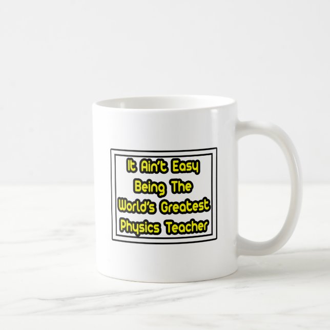 Det är lätt.. Världsmästare fysiklärare. Kaffemugg (Höger)