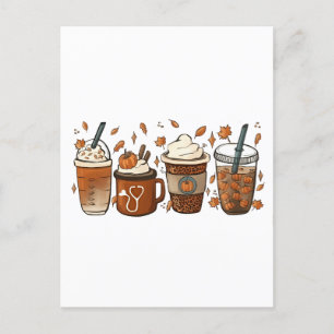 Det är Latte-säsongen Pumpkin Spice-kaffe Höst  Inbjudan Vykort
