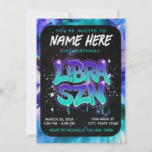 Det är Libra-säsongen Zodiakus Födelsedagsinbjudan Inbjudningar