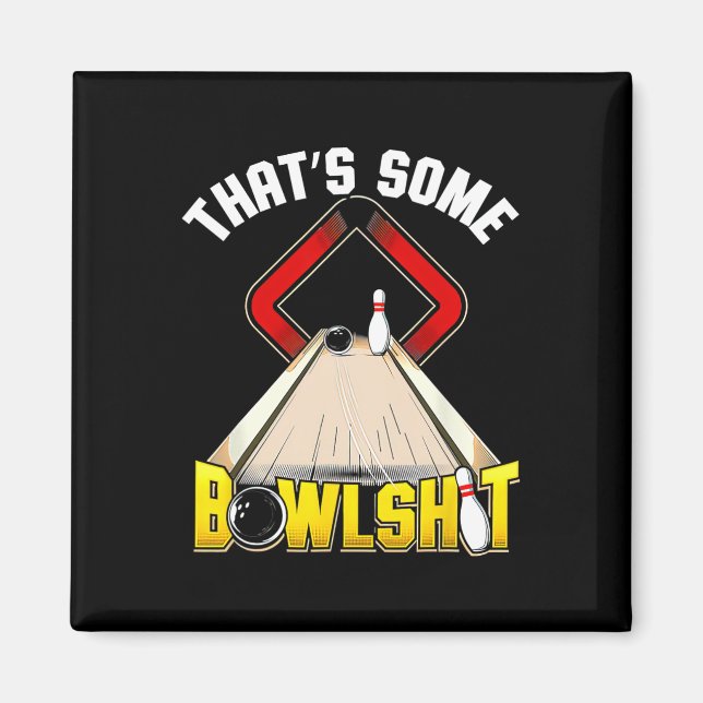 Det är lite bowl bowling roligt  magnet (Framsidan)