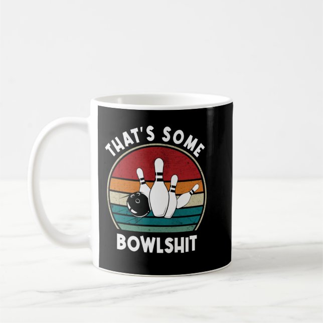 Det är lite Bowlskit Retro Bowling Bowlareare Vint Kaffemugg (Vänster)