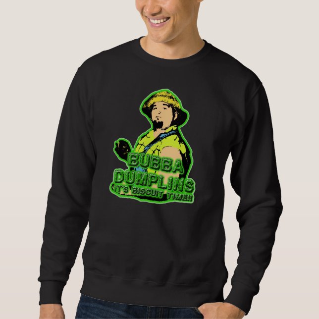 Det är ljusbruna Time!! Långärmad Sweatshirt (Framsida)