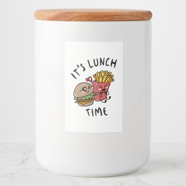 Det är lunchdags mat etikett (Framsida)