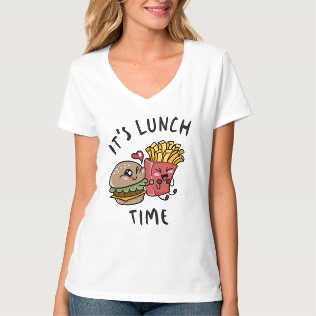 Det är lunchdags t shirt (Framsida)