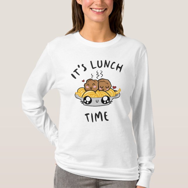 Det är lunchdags t shirt (Framsida)