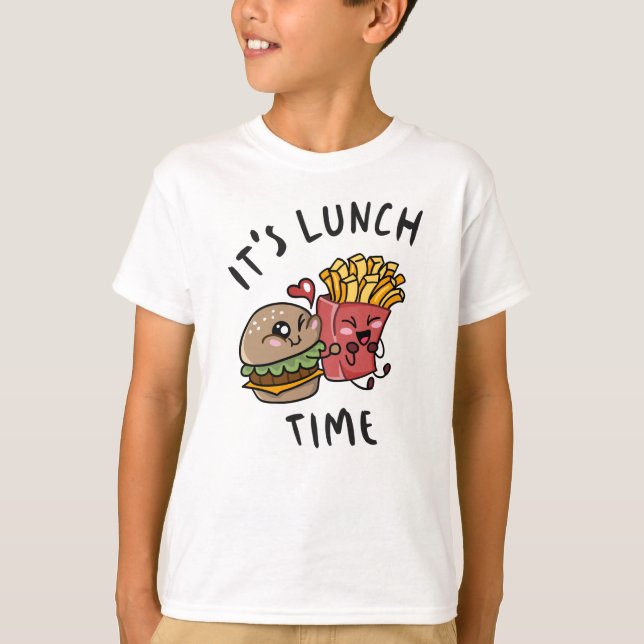 Det är lunchdags t shirt (Framsida)