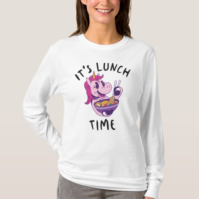 Det är lunchdags t shirt (Framsida)