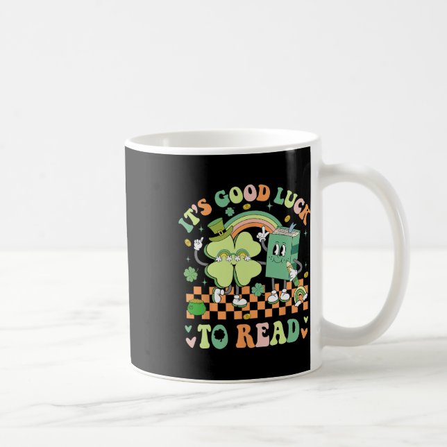 Det är Lycka Att Läsa Patricks Day Bibliotekarie B Kaffemugg (Höger)