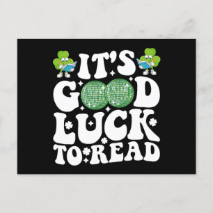 Det är Lycka till att läsa St patricks day Disco B Vykort