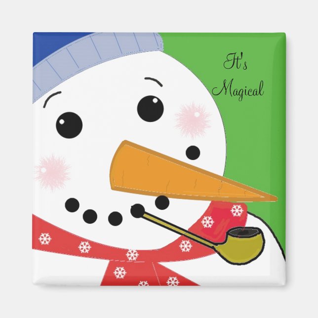 Det är Magisk Snömannen Magnet (Framsidan)