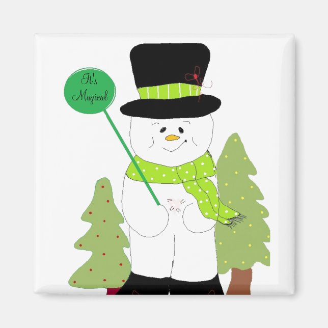 Det är Magisk Snömannen Magnet (Framsidan)
