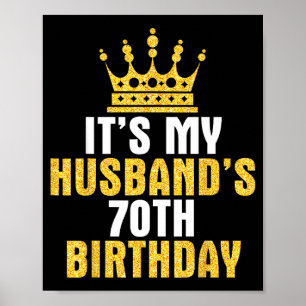 Det är makens 70-årsdag Glad illustration Poster