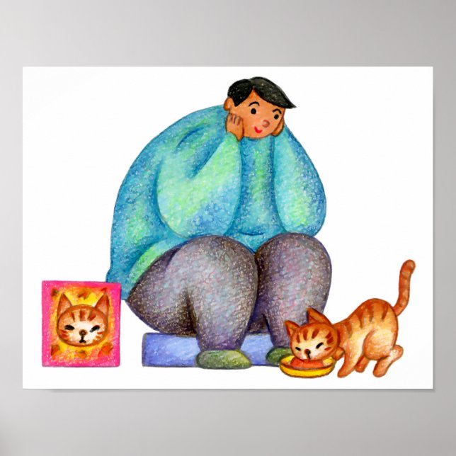 Det är måltid för min älskade katt. poster (Framsidan)
