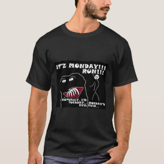 Det är måndag och hans ondskefulla twin tisdag Spr T Shirt