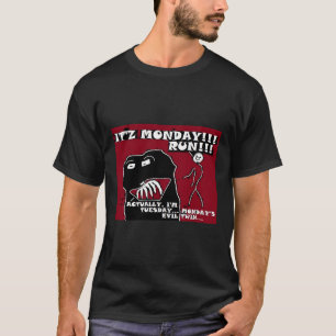 Det är måndag och hans ondskefulla twin tisdag Spr T Shirt