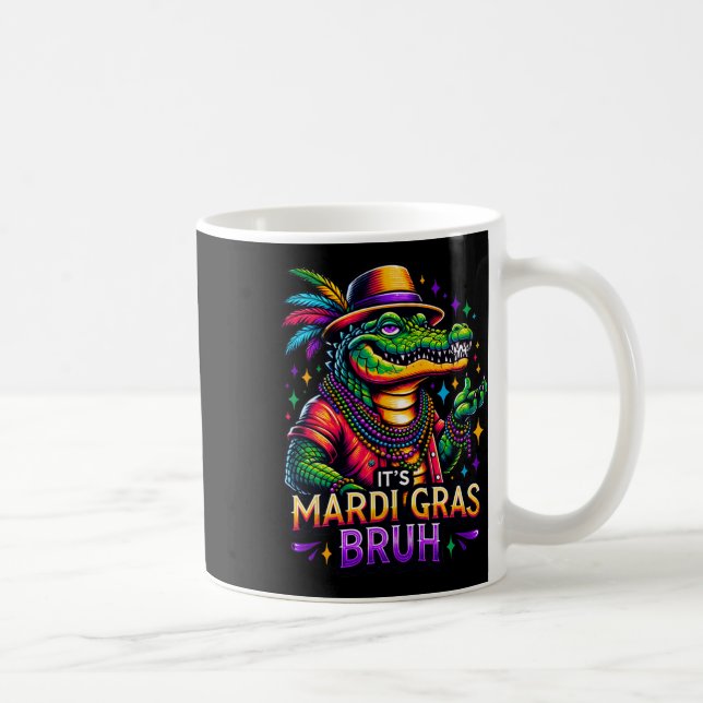 Det är Mardi Gras Bruh - Alligator Mardi Gras Tonå Kaffemugg (Höger)