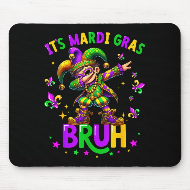 Det är Mardi Gras Bruh Dabba Leprechaun Jester Ny Musmatta (Framsidan)