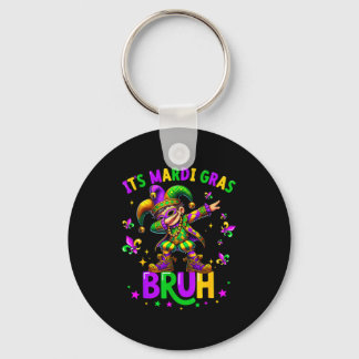 Det är Mardi Gras Bruh Dabbing Leprechaun Jester N Nyckelring