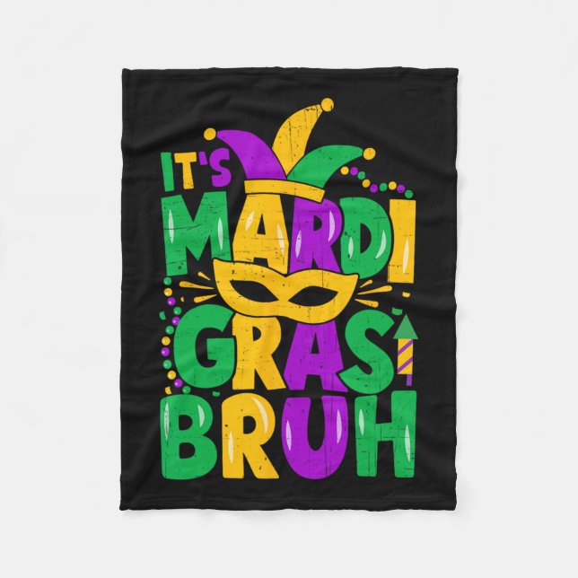 Det är Mardi Gras Bruh Tonåringars Boys Mardi Gras Fleecefilt (Framsidan)