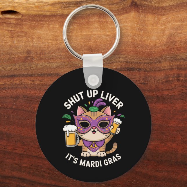 Det är Mardi Gras Firande. Nyckelring (Framsida)