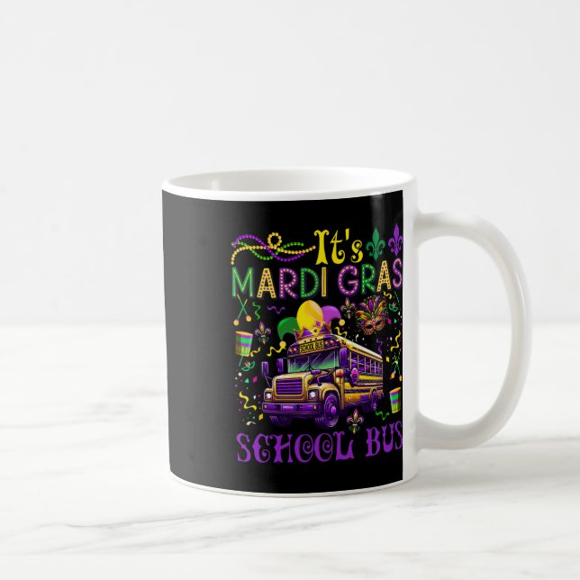 Det är Mardi Gras School Buss Driver Team Costume  Kaffemugg (Höger)