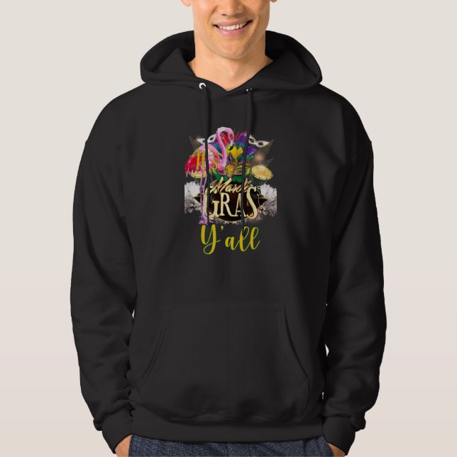 Det är Mardi Gras Yall Cute och Funny Mardi Gras F Hoodie (Framsida)