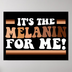 Det är Melanin for Me Black History Month Poster