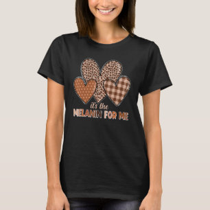 Det är Melanin för mig Leopard Heart Black Histor. T Shirt