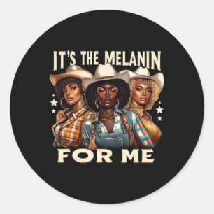 Det är Melanin till mig Black Urn Stil Black Woma Runt Klistermärke