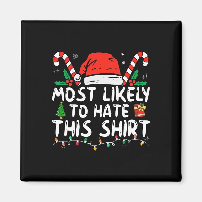 Det är mest troligt att den här Julafton Pajamas-f Magnet (Framsidan)