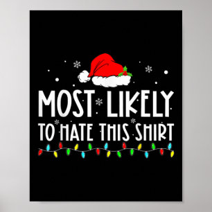 Det är mest troligt att den här Julafton Pajamas-f Poster