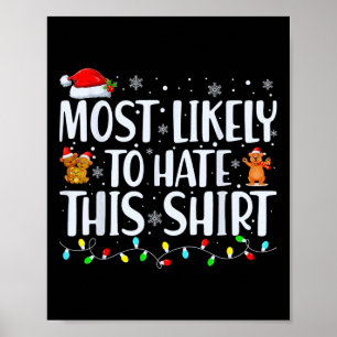 Det är mest troligt att den här Julafton Pajamas-f Poster