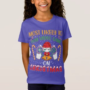 Det är mest troligt att du spelar videospel på jul t shirt