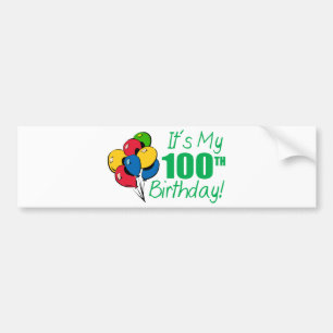 Det är min 100-årsdag (ballonger) bildekal