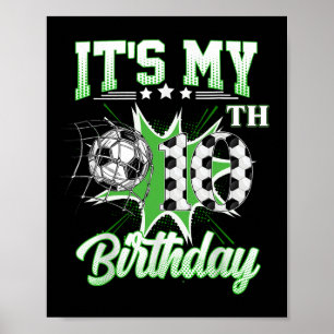 Det är min 10-års födelsedag Fotboll 10 år gammal Poster