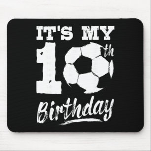 Det är min 10-års födelsedag fotbollsspelare 10 fö musmatta