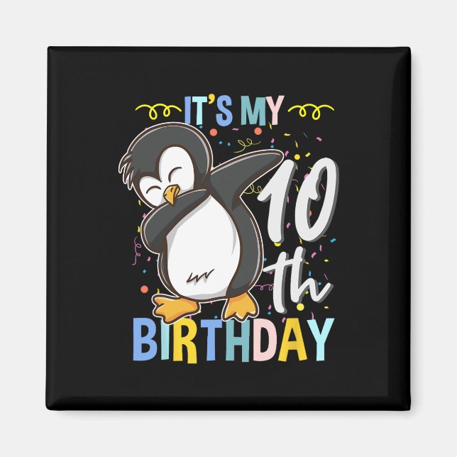 Det är min 10-årsdag Dabba Pingvin  Magnet (Framsidan)