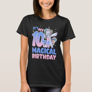 Det är min 10:e magiska födelsedag Rainbow Svan Un T Shirt