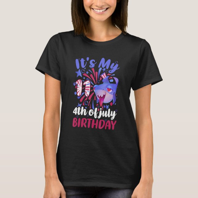 Det är min 11:e födelsedag 4:e juli. t shirt (Framsida)